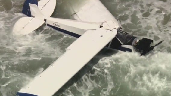 Pilot who crashed plane gets immediate help because of nearby lifeguard competition