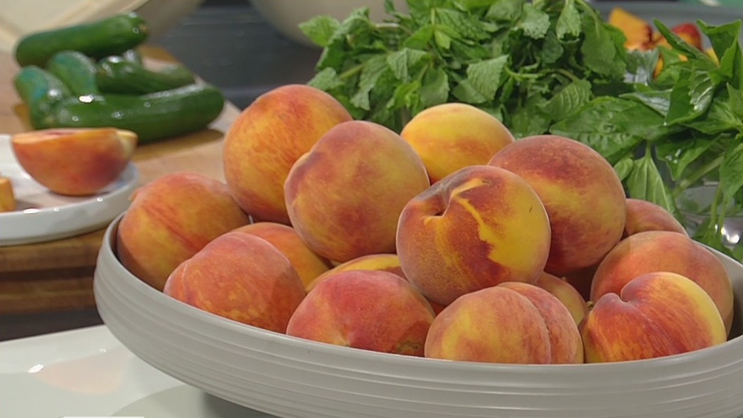 Peach summer salad
