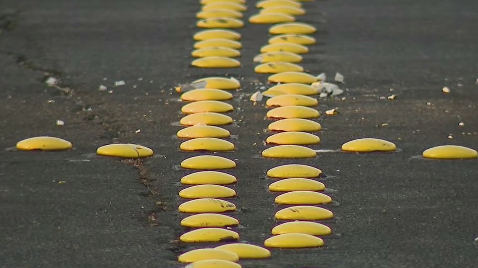 Street takeovers crackdown: Compton installs city's first set of Botts' Dotts