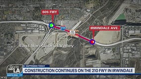 Construction continues on the 210 Freeway in Irwindale