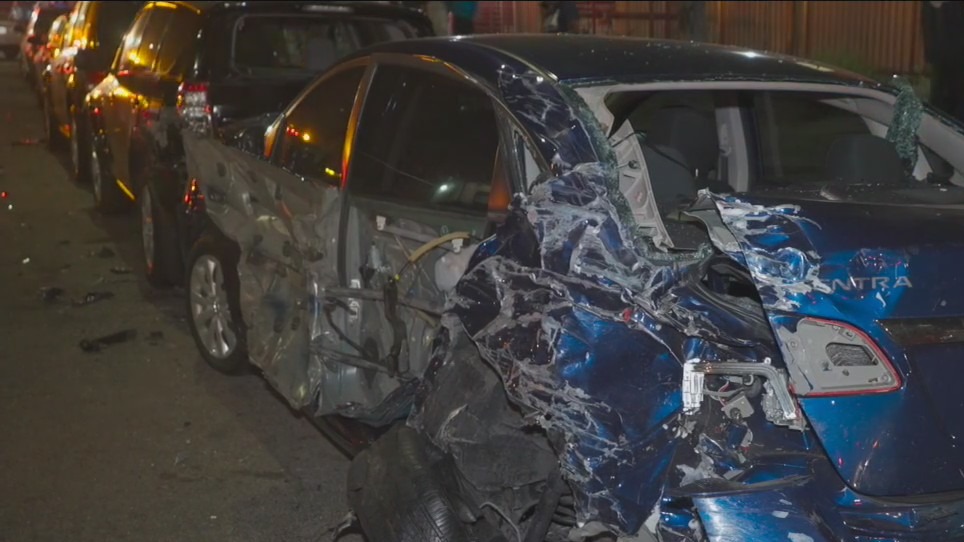 Driver slams into parked cars in South LA