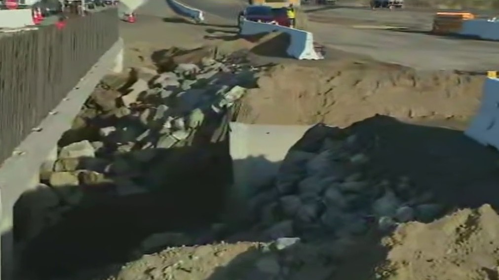Repair work continues after desert flooding washes out 10 Freeway