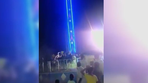 Carnival ride drops full speed into the ground