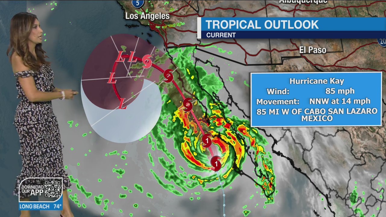 Hurricane Kay heads toward SoCal
