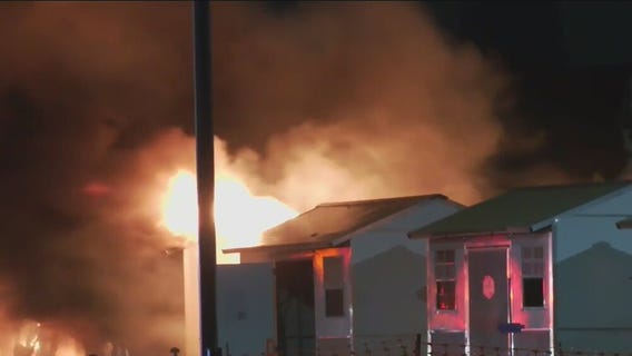 Fire destroys, damages 22 tiny homes for vets in West LA