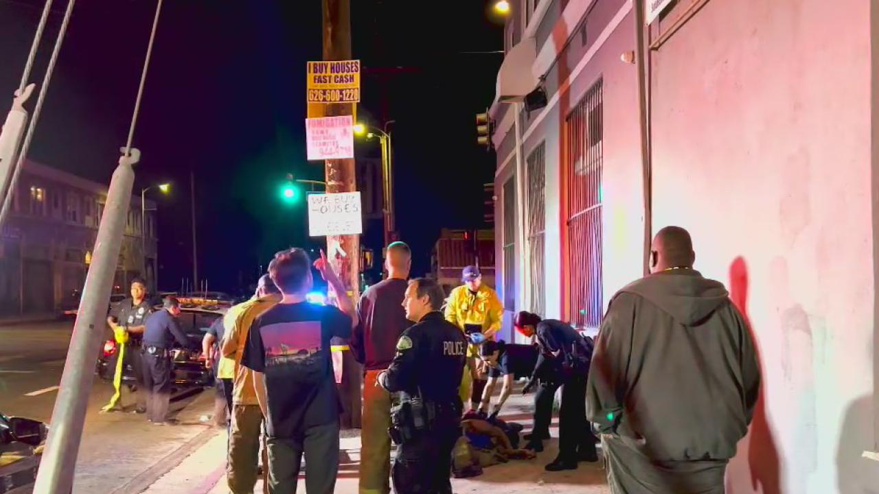 Man wounded in South LA street takeover: report