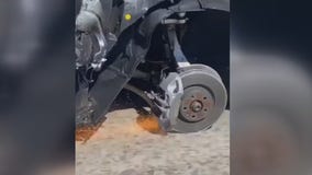 Woman drove on I-405 Freeway in Irvine with missing wheel