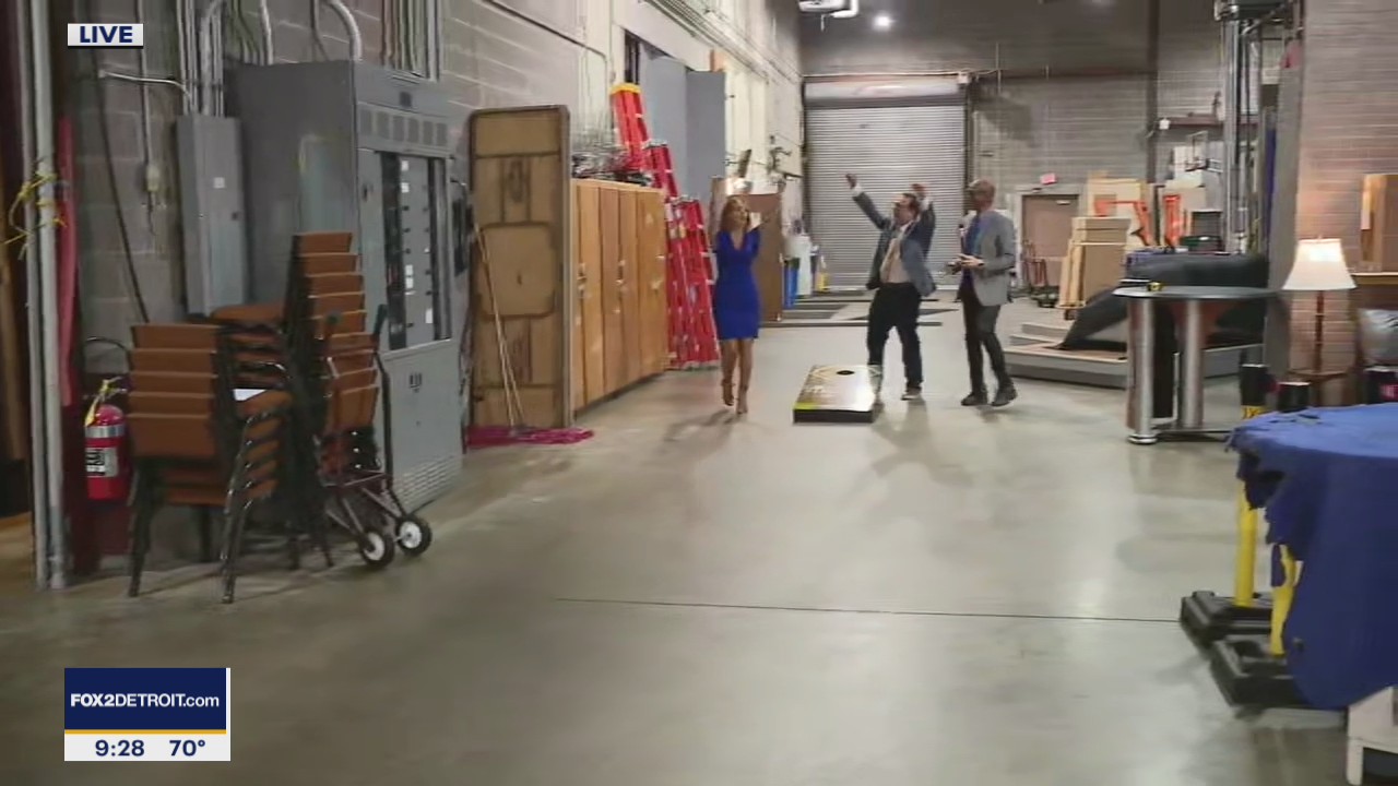 The Nine plays Cornhole