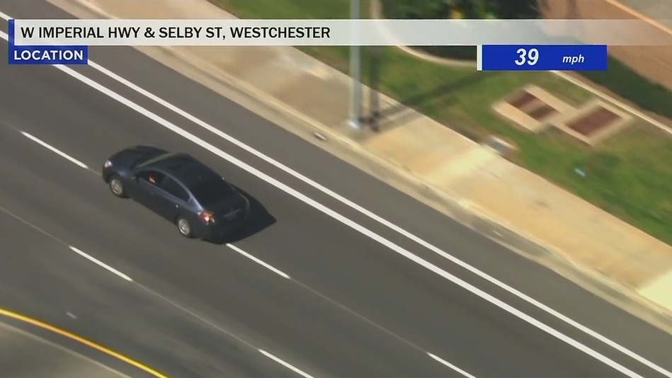 Pursuit suspect drives erratically at LAX