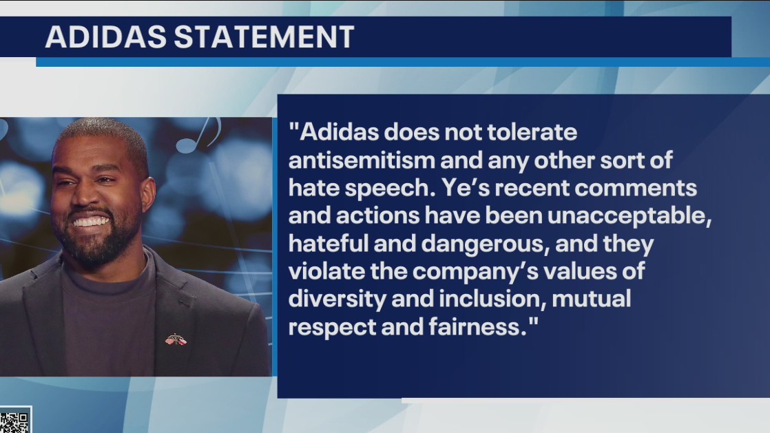 Adidas latest company to cut ties with Kanye West