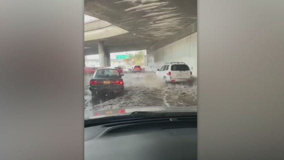 Flooding on 5 Freeway in Sun Valley