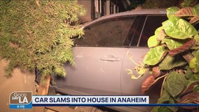 Car slams into house in Anaheim