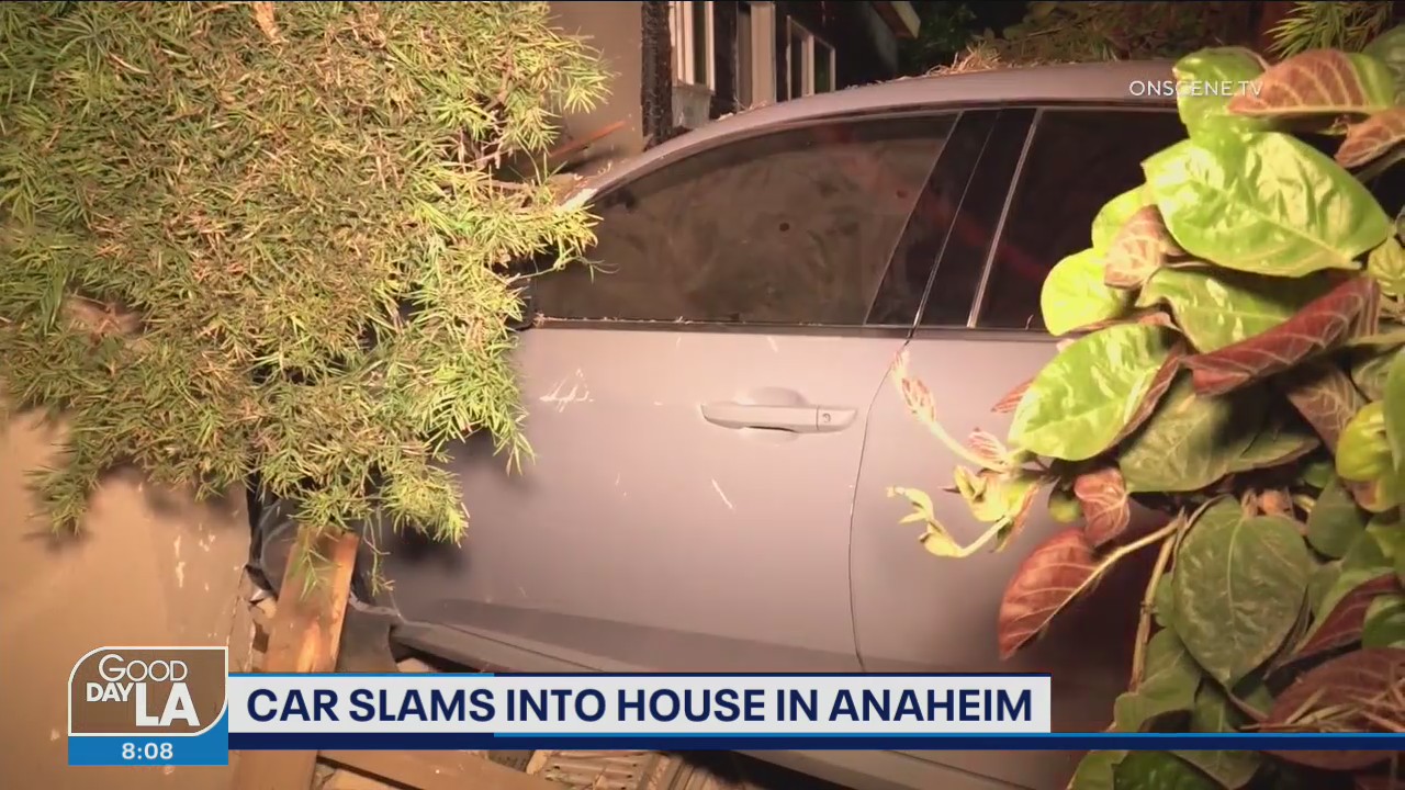 Car slams into house in Anaheim