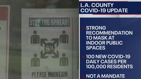 LA County strongly recommending, but not requiring masks