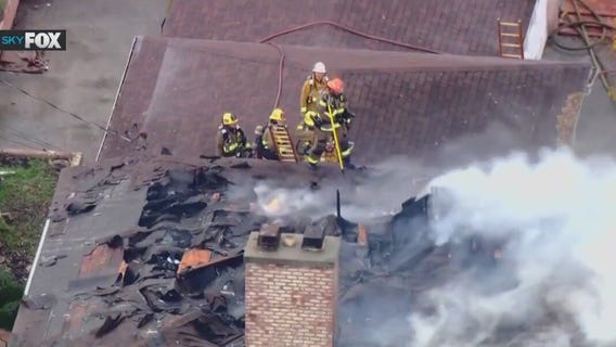 Fire erupts at illegal marijuana grow house in Covina
