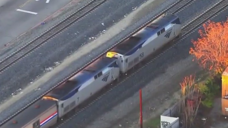 Person hit by Amtrak train