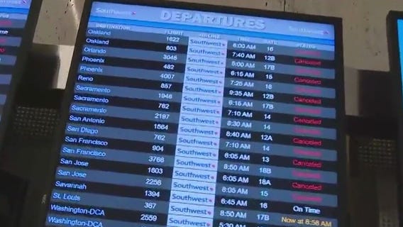 Southwest continues flight cancellations at LAX, SoCal airports