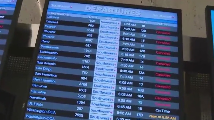 Southwest continues flight cancellations at LAX, SoCal airports