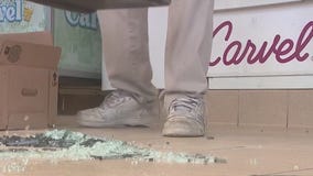 Carvel ice cream shop in Westwood looted