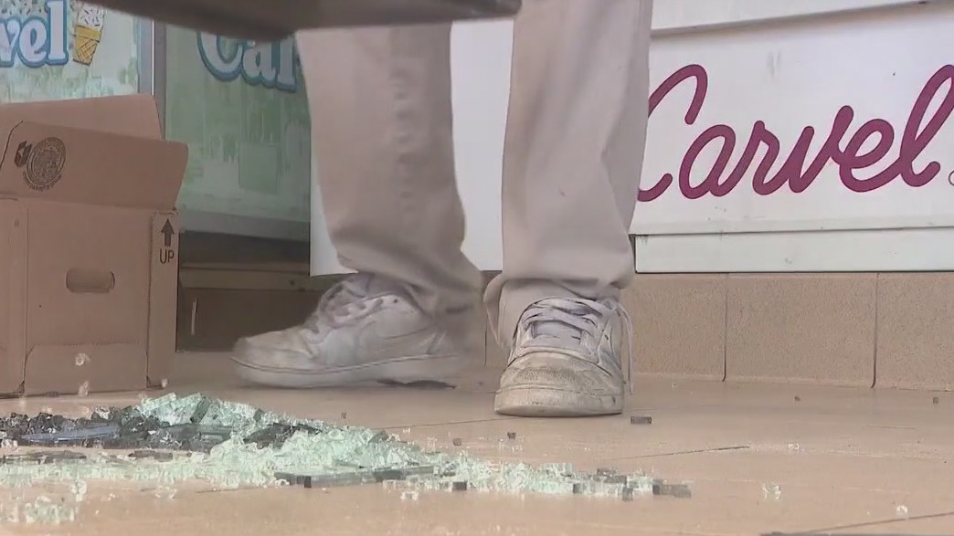 Carvel ice cream shop in Westwood looted