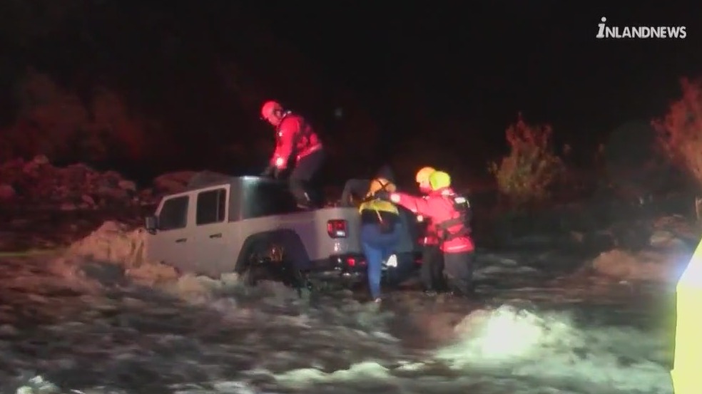 Several people rescued from flooded conditions