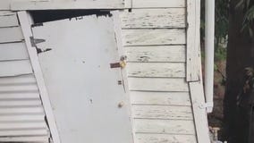 LA's Laurel Canyon home possibly sliding off hillside after severe weather