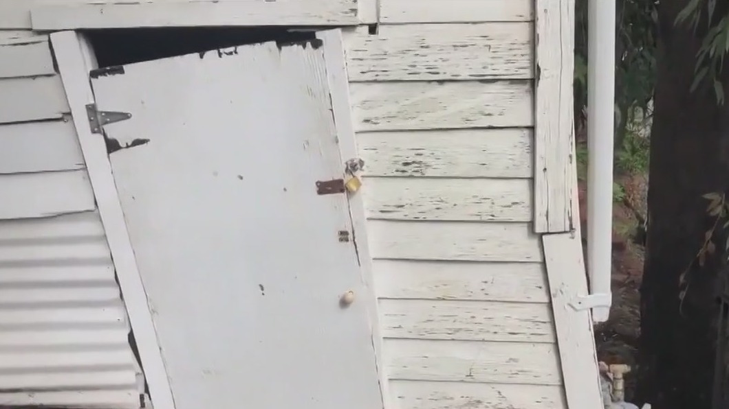 LA's Laurel Canyon home possibly sliding off hillside after severe weather