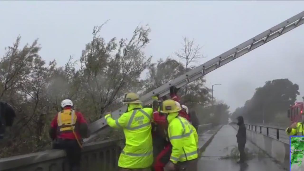 Crews slammed with rescues and evacuations in Ventura County