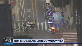 Boy shot, stabbed in downtown LA