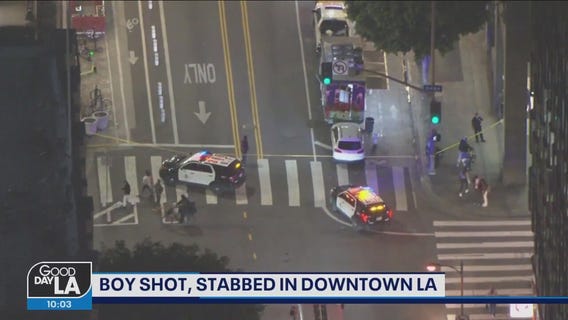 Boy shot, stabbed in downtown LA