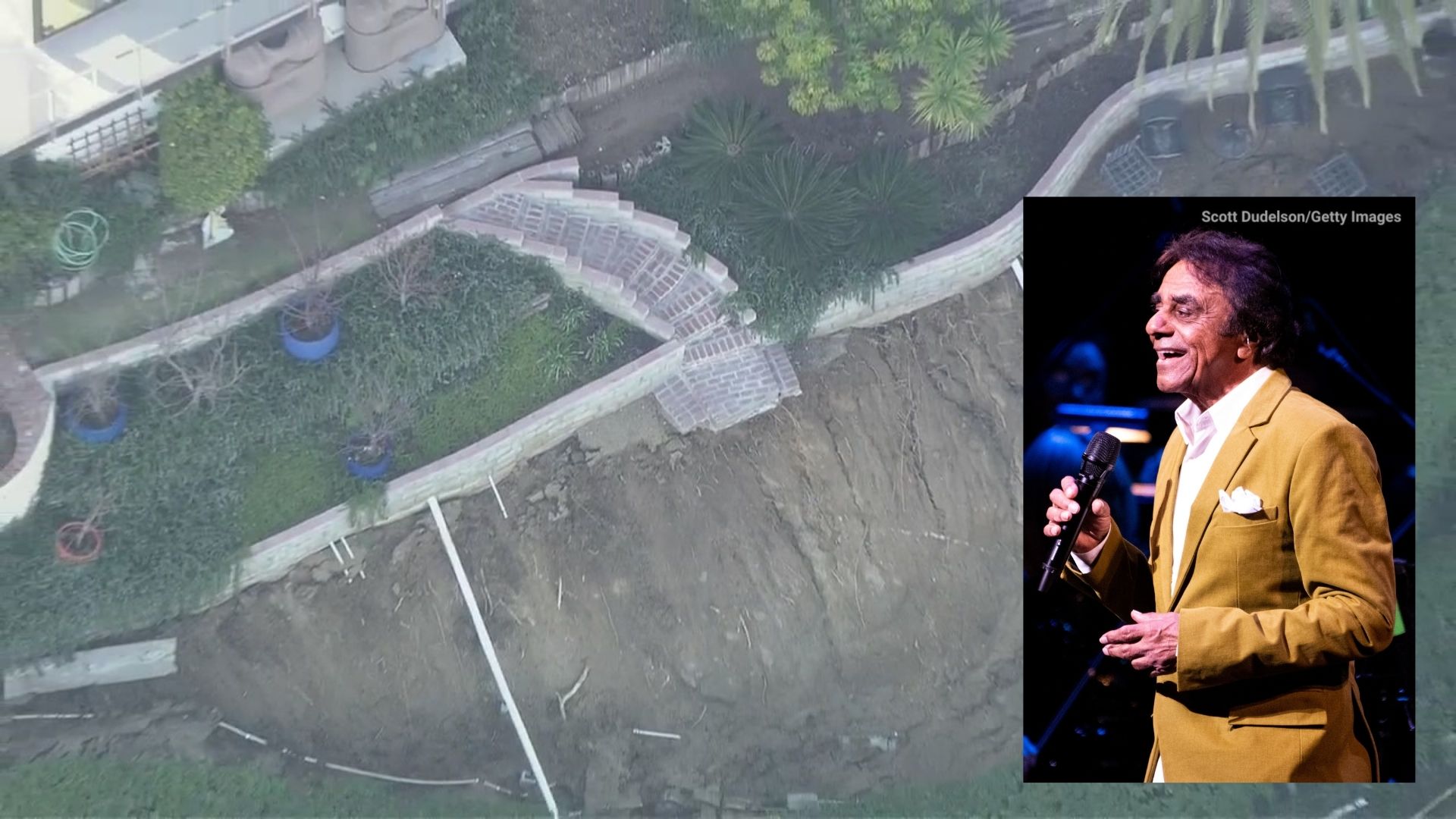 Parts of singer Johnny Mathis? LA home impacted by hill collapse, neighbor says