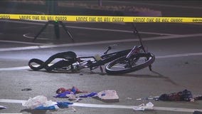 Bicyclist dies after being hit by car, then stabbed