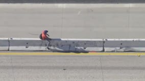 LAPD searches for pursuit suspect in the San Fernando Valley