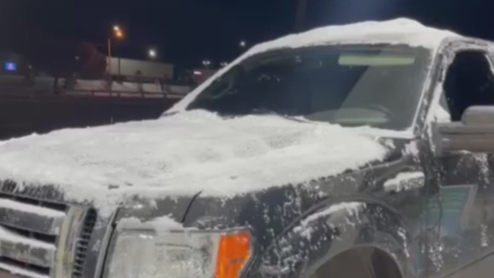 CHP escorting traffic on 5 Freeway in Grapevine area