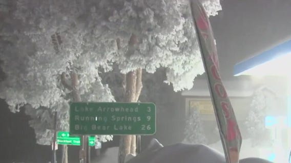 San Bernardino County hit with heavy snowfall