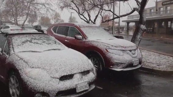 Winter storm, some snow hit Antelope Valley