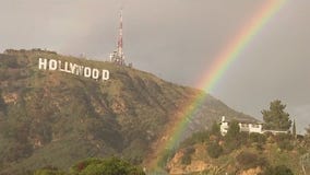 Rainbow spotted by Hollywood sign