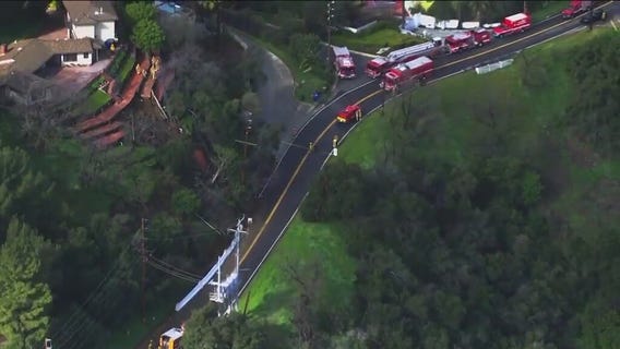 Hillside collapses in Beverly Glen