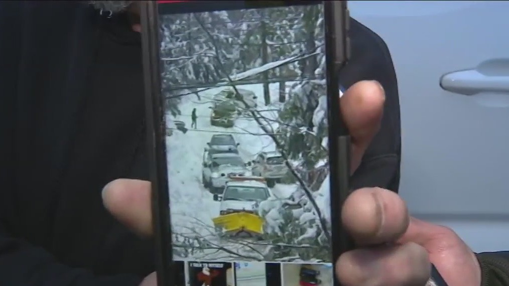 Winter storm continues to bury San Bernardino Mountains in snow