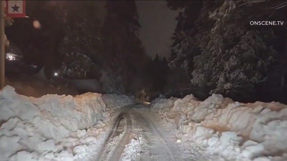 Residents, vacationers stranded by snow in San Bernardino Mountains