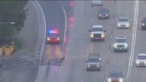 Cars damaged on 5 Freeway in Mission Hills