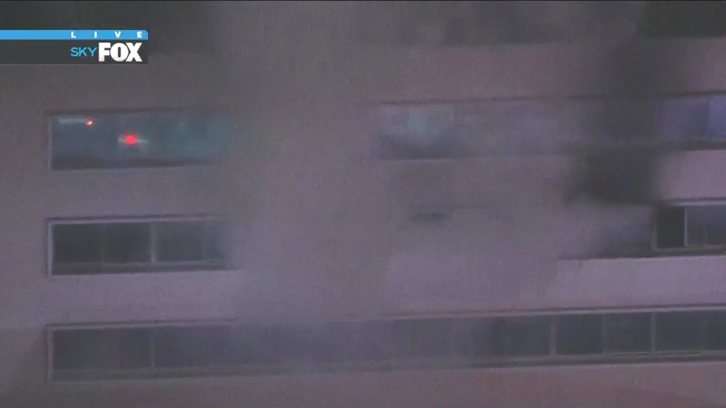 Crews battling fire at 5-story building in LA's Westlake area