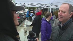 Rep. Adam Schiff shows support for LAUSD workers on strike