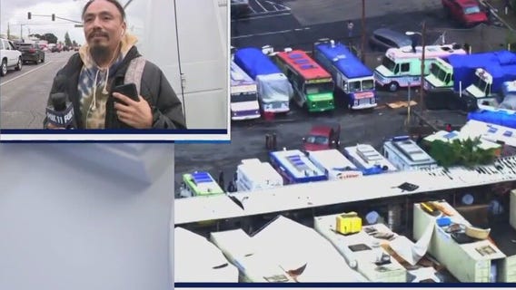 Witness describes terrifying moment potential tornado hit workplace