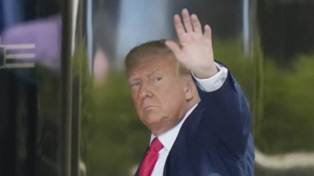 Donald Trump in New York ahead of arraignment