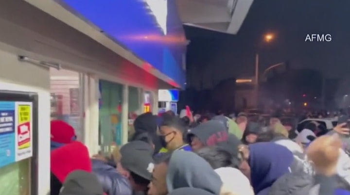 Compton residents angry after street takeover spills into looting