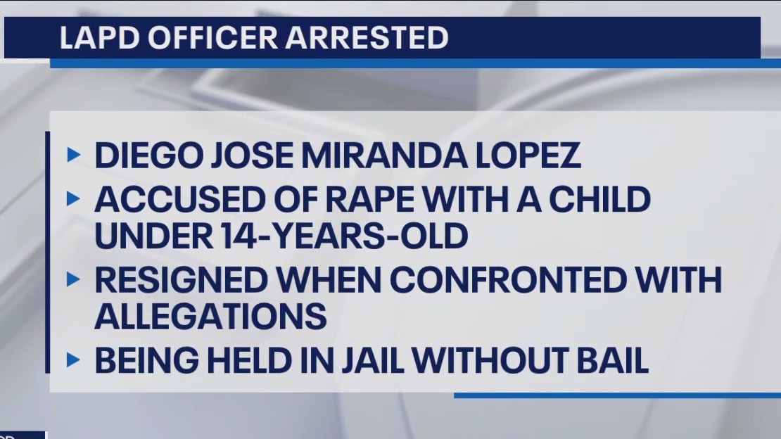 Ex-LAPD officer arrested for allegedly raping 14-year-old girl