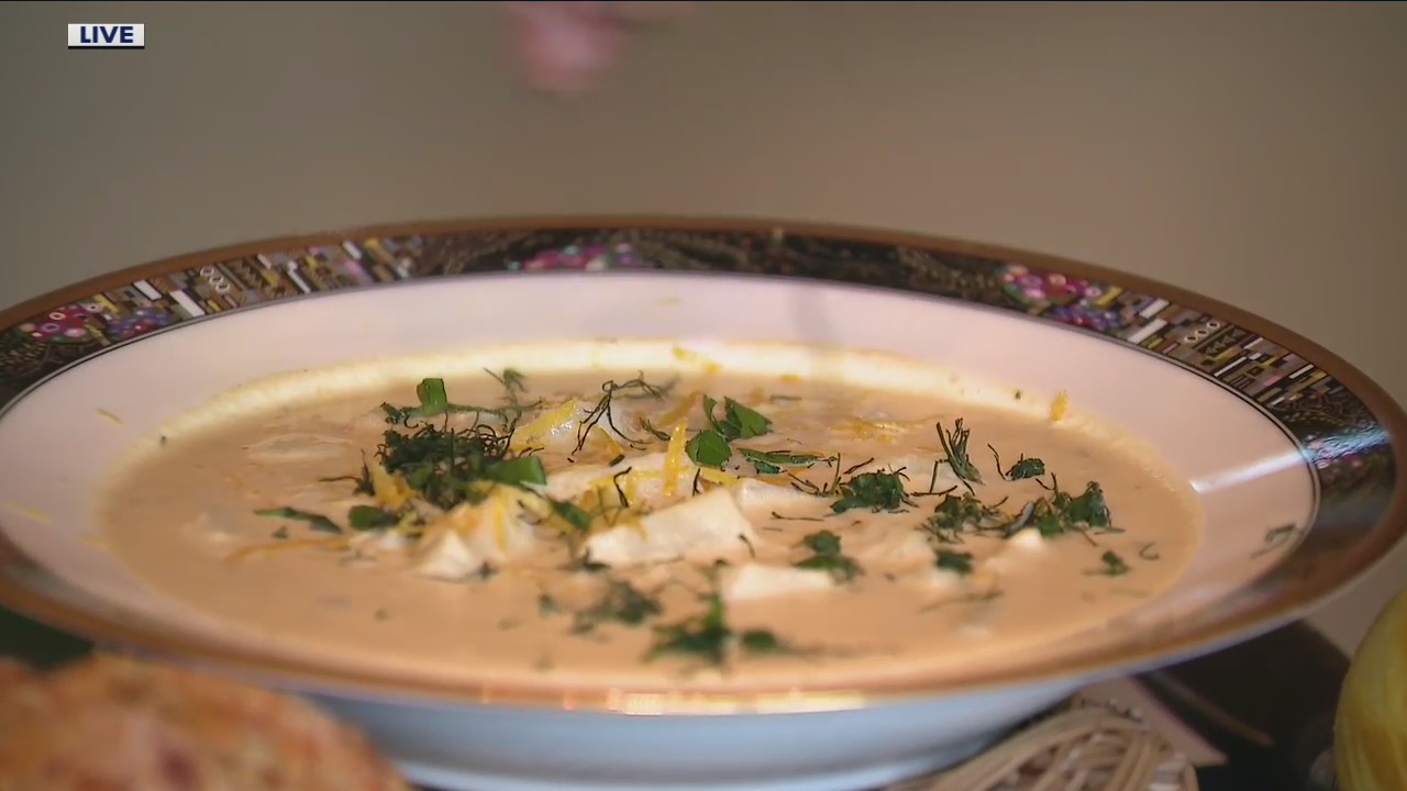 Chef Elwin's Potato Leek Soup served warm or chilled