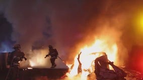 1 killed on fiery crash on 101 Freeway