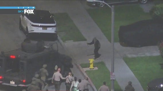 Armed man keeps getting up despite being hit with Taser, nonlethals